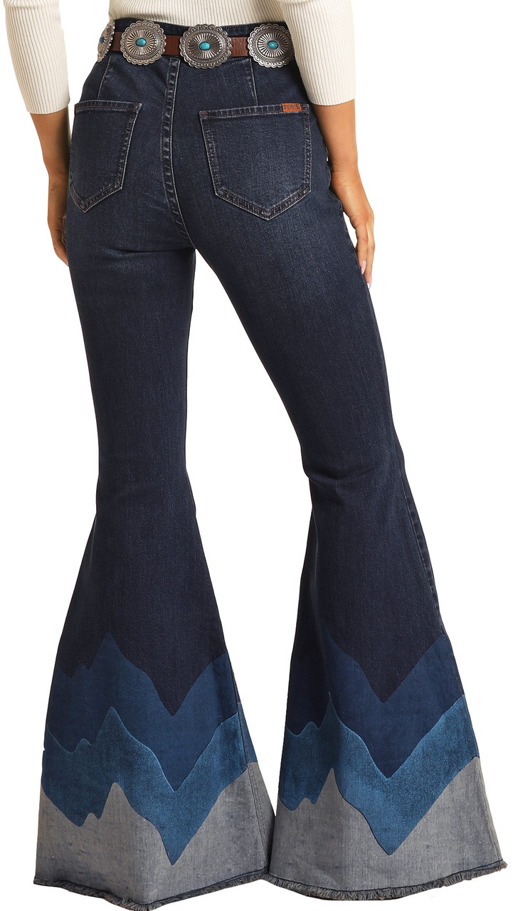 Buy Aarika Womens Blue Color Solid Bell Bottom Jeans (PL-AF-2208-BLUE-28)  at Amazon.in